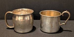 KN - Vintage Lunt Sterling  - Pair of Sterling Silver Childrens Cups