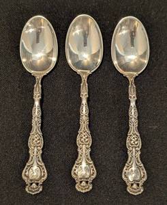 KN - Vintage Sterling Demitasse Spoons - 3-Piece Set