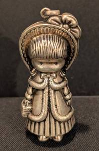 KN - Vintage Sterling Silver Girl Ornament