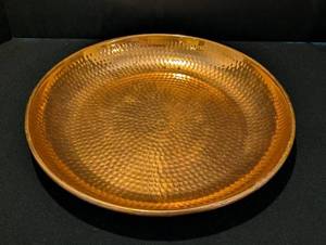 LR - Hammered Copper Platter - 14 in Diameter