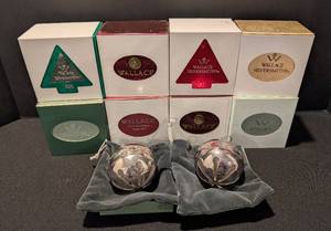 LR - Wallace Silversmiths Christmas Bells - 2.5 in Silver-Plated Set of 10