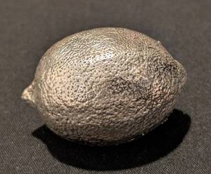 KN - Sterling Silver Dipped Lemon Figurine