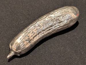 KN - Sterling Silver Cucumber Figurine