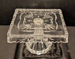 LR - Shannon Crystal Cake Plate - 8 x 8 Inches