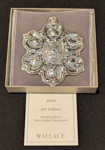 KC - Wallace 2023 Sterling Silver Snowflake Ornament