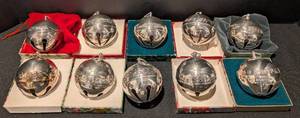 LR - Wallace Silver Plated Christmas Bells (Lot of 10) - 2.5