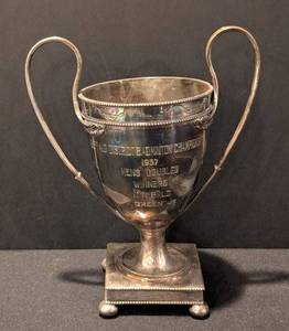 KN - Antique 1937 Buffalo District Badminton Championship Mens Doubles Trophy