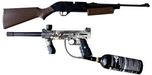 Tippmann 98 Custom Paintball Marker & Crosman 760 Pumpmaster BB Gun (Lot of 2)