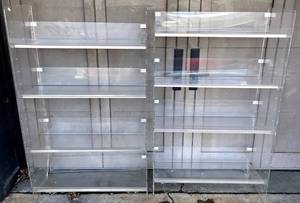G- Clear Acrylic Shelving Units - 2-Pack