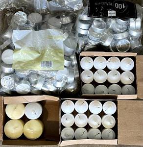 G - Room Essentials 100-Count Unscented Tea Light Candles & Assorted Candles