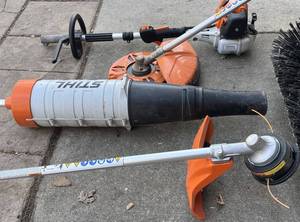 G - STIHL KM 80 R Kombi Motor with EdgerTrimmer, Broom & Sweeper Attachments