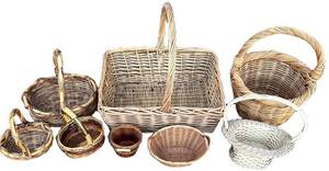 G- Wicker Baskets - 7 Baskets, Assorted Sizes, Varying Wear