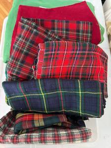 LR - Assorted Plaid & Solid Fabric Bundles - Mixed Colors & Textures