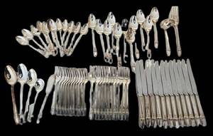 LR  Vintage Flatware Variety - Assorted Forks, Knives & Spoons Set