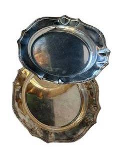 De Champlain EPNS Silver Plated Tray Set - 2 Pieces, Largest 14 Inches