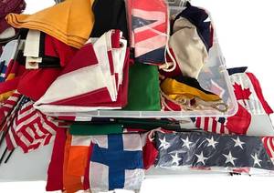 LR - Flag Collection - Large 112x56 Inches US Flag & Assorted National Flags