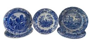 DR - Assorted Vintage Spode Blue Room Collection Plates including Girl at Well