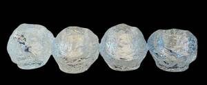 DR - Kosta Boda Snowball Votive Candle Holders - Vintage Set of 4