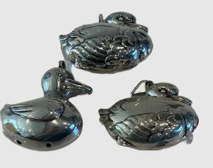DR - Three Sterling Silver Duck Pendants