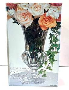 LR - Godinger Majestic Crystal Vase - European 24% Lead Crystal