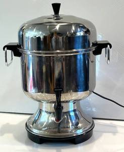 LR - Farberware Electric Coffee Urn - Stainless Steel Beverage Dispenser
