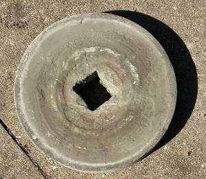 BY - 14-Inch Cement Disc with Square Center Hole