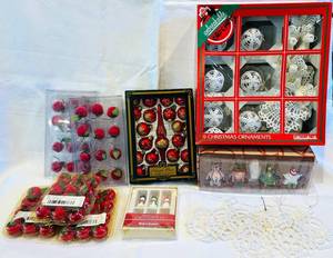 K - Kringle Glass Mini Christmas Ornaments - Kurt S. Adler & World Market Snowmen