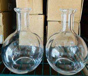 G - Clear Glass Vase 6.5 in - (Lot of 10)