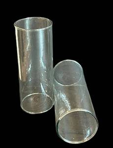 G - Clear Glass Cylinder Votive Tops, 8.5-Inch Tall, Box of 8