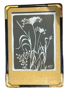 DR - Oriental Picture 11x16 in - Framed Floral Silhouette Wall Art