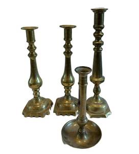 Vintage Brass Candlesticks (Lot of 4)