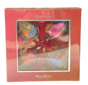 LR - Waterford Holiday Heirlooms Ornaments - Set of 2 Crystal Christmas Balls