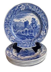 DR - Eight Spode Blue Room Collection Plates