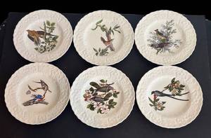 DR - Six Vintage Alfred Meakin Bird Motif Plates