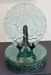 FC - Eight Vintage Libbey Orchard Glass Plates