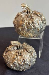 DR - Two Pumpkin Gourds - Italian Silver-Clad