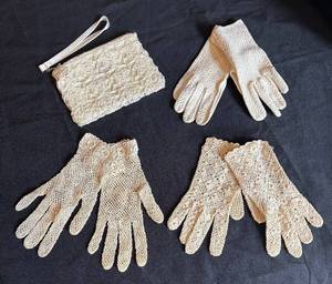 DR - Gorgeous Vintage Gloves with Handbag