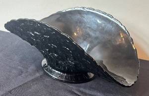 DR - Vintage Westmoreland Ebony Bramble Maple Leaf Centerpiece Bowl