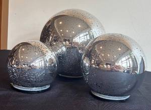 DR - Mercury Glass Orbs - Set of 3