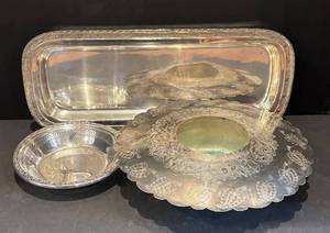 DR - Sensational Vintage Silver Plated Platter & Dishes