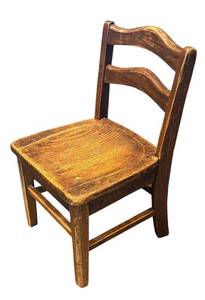 K - Vintage Childs Wooden Chair