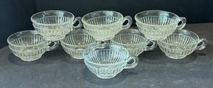 K - Set of Eight Vintage Tiffin Franciscan Ratton Glass Punch Cups