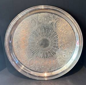 DR - Lovely and Large Vintage Silver-Plated Platter