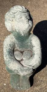 BY - Adorable Cement Garden Statue