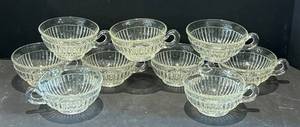 DR - Vintage Nine Tiffin Franciscan Rattan Glass Cups