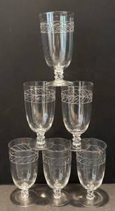 K - Vintage Fostoria Gadroom Iced Tea Glasses - Set of 6