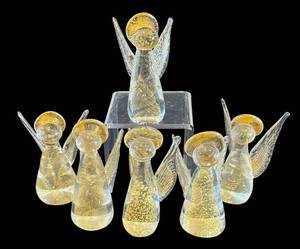K - Six Murano Angel Figurines