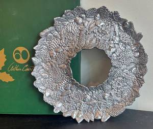 K - Arthur Court Pinecone Wreath Platter