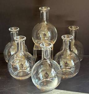 LR - Collection of Clear Glass Vases