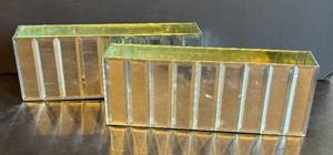 DR - Two Mirrored Glass Vases